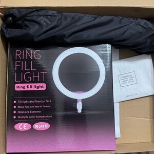 Ring Fill Light LED Ring Light - Black/Pink
